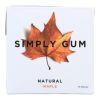 Simply Gum All Natural Gum - Maple - Case of 12 - 15 Count