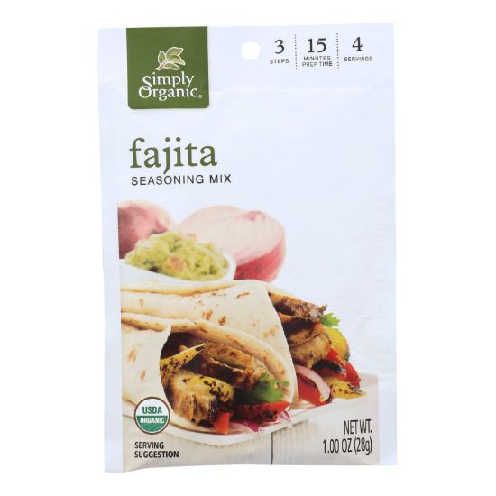 Simply Organic Seasoning Mix - Fajita - Case of 12 - 1 oz.