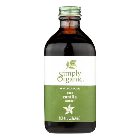 Simply Organic Pure Vanilla Extract - Case of 6 - 8 Fl oz.