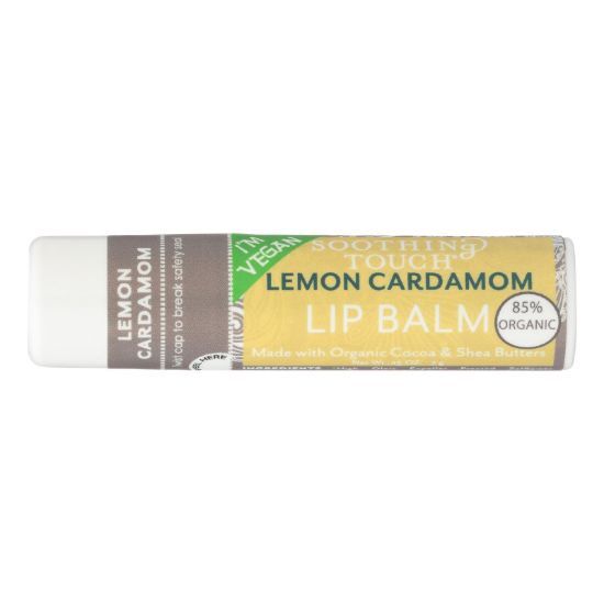 Soothing Touch Lip Balm - Vegan - Lemon Cardamom - .25 oz - Case of 12