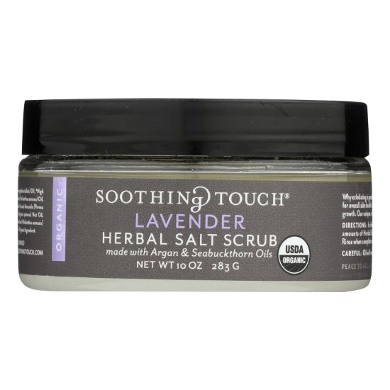 Soothing Touch Scrub - Organic - Salt - Herbal - Lavender - 10 oz