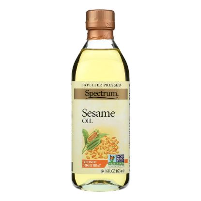 Spectrum Naturals Refined Sesame Oil - Case of 12 - 16 Fl oz.