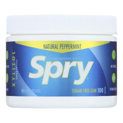 Spry Chewing Gum - Xylitol - Peppermint - 100 count - 1 each