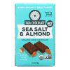 Taza Chocolate Stone Ground Organic Dark Chocolate Bar - Sea Salt and Almond - Case of 10 - 2.5 oz.