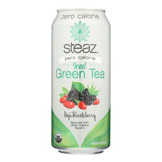 Steaz Zero Calorie Green Tea - Blackberry - Case of 12 - 16 Fl oz.