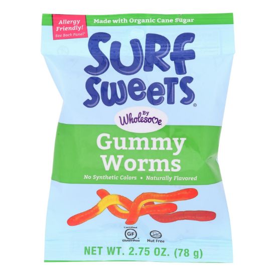 Surf Sweets Gummy Worms - Case of 12 - 2.75 oz.