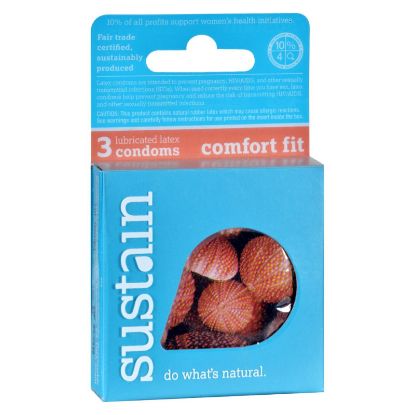 Sustain Condoms Comfort Fit - 3 Pack