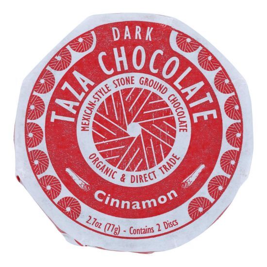 Taza Chocolate Organic Chocolate Mexicano Discs - 50 Percent Dark Chocolate - Cinnamon - 2.7 oz - Case of 12