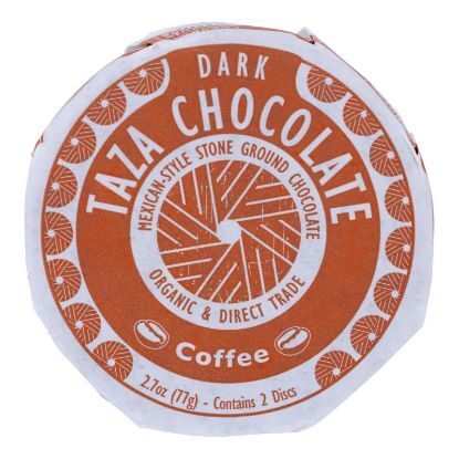 Taza Chocolate Organic Chocolate Mexicano Discs - 55 Percent Dark Chocolate - Coffee - 2.7 oz - Case of 12