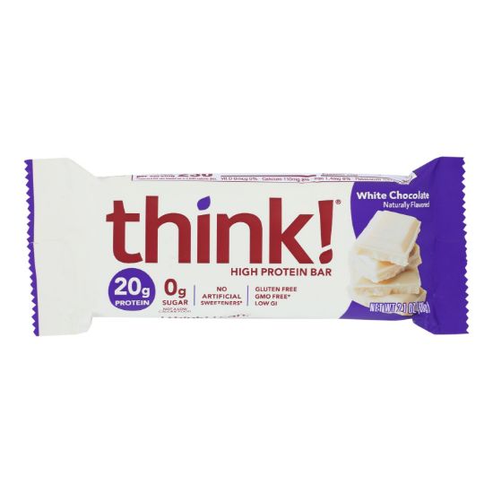 Think Products Thin Bar - White Chocolate - Case of 10 - 2.1 oz