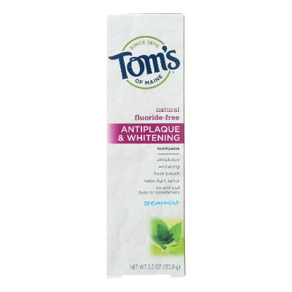 Tom's of Maine Antiplaque and Whitening Toothpaste Spearmint - 5.5 oz - Case of 6