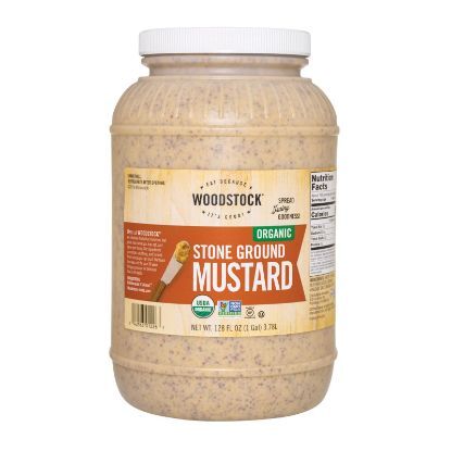 Woodstock Mustard - Organic - Stoneground - 128 oz - case of 4