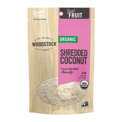 Woodstock Organic Shredded Coconut - Case of 8 - 4 oz.