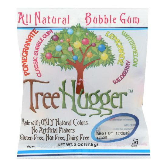 Tree Hugger Bubble Gum - Fantastic Fruit - 2 oz - Case of 12