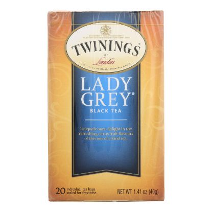 Twining's Tea Black Tea - Lady Grey - Case of 6 - 20 Bags
