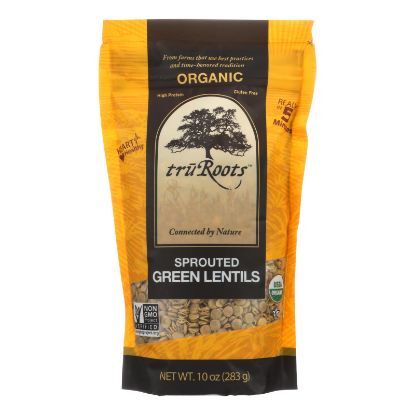 Truroots Organic Green Lentils - Sprouted - Case of 6 - 10 oz.