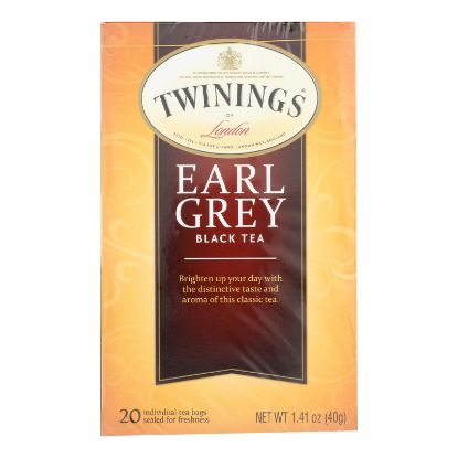 Twining's Tea Earl Grey Tea - Black Tea - Case of 6 - 20 Bags