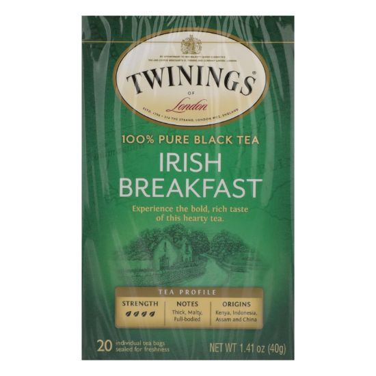 Twining's Tea Breakfast Tea - Irish - Case of 6 - 20 Bags