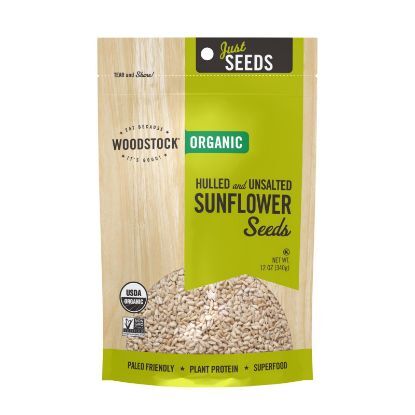 Woodstock Organic Sunflower Seeds - Hulled - Case of 8 - 12 oz.