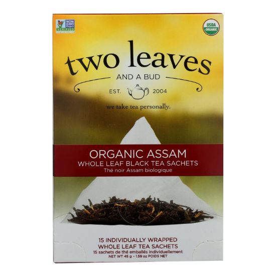 Two Leaves and A Bud Black Tea - Organic Assam - Case of 6 - 15 Bags