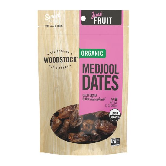 Woodstock Organic Medjool Dates - Case of 8 - 12 oz.