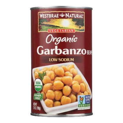 Westbrae Foods Organic Garbanzo Beans - Case of 12 - 25 oz.