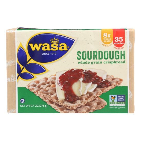 Wasa Crispbread Rye Crispbread - Sourdough - Case of 12 - 9.7 oz.