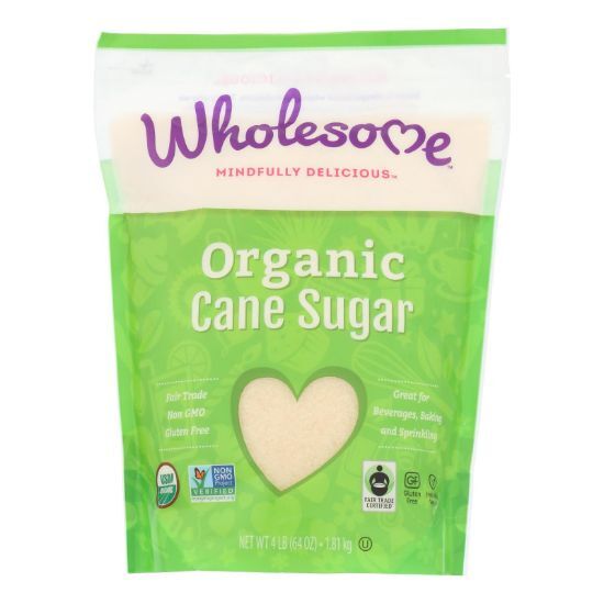 Wholesome Sweeteners Sugar - Organic - Turbinado - Raw Cane - 64 oz - case of 6