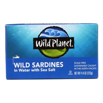 Wild Planet Wild Sardines In Spring Water - Case of 12 - 4.375 oz.