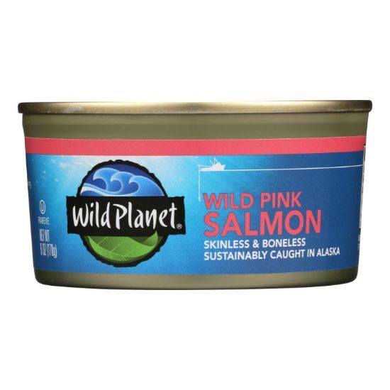 Wild Planet Wild Alaskan Pink Salmon - Case of 12 - 6 oz.