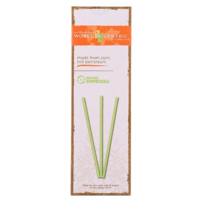 World Centric Straws - 7.75 in - Compostable - 50 count - case of 24