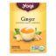 Yogi Organic Herbal Tea Caffeine Free Ginger - 16 Tea Bags - Case of 6