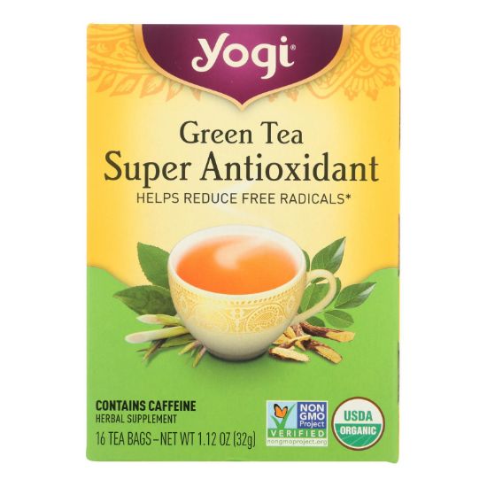 Yogi Green Tea Super Anti-Oxidant - 16 Tea Bags - Case of 6