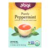 Yogi Organic Herbal Tea Caffeine Free Purely Peppermint - 16 Tea Bags - Case of 6
