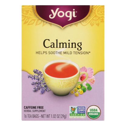 Yogi Organic Calming Herbal Tea - 16 Tea Bags - Case of 6