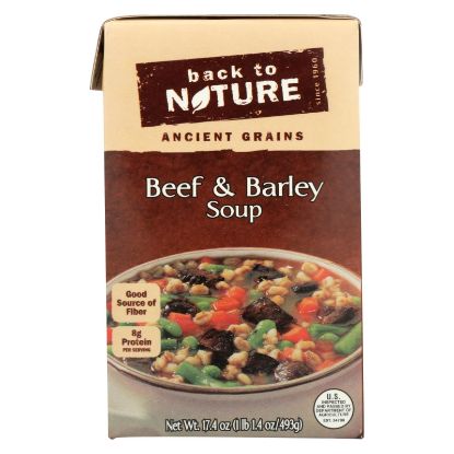 Back To Nature Soup - Beef and Barley - Case of 6 - 17.4 oz.