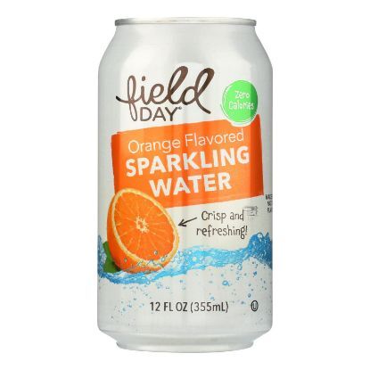 Field Day Orange Flavored Sparkling Water - Sparkling Water - Case of 4 - 12 FL oz.