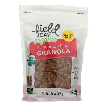 Field Day Organic Cinnamon Crunch Whole Grain Cereal - Grain Cereal - Case of 6 - 12 oz.