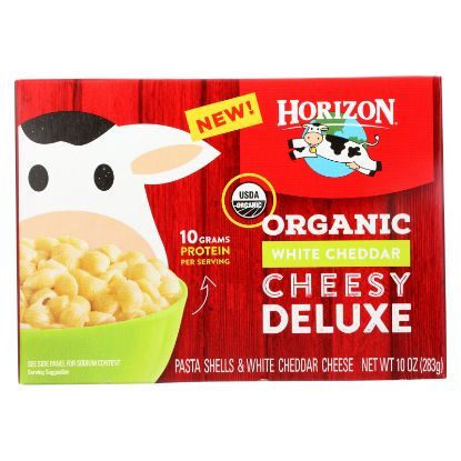 Organic Pasta Shells & White Cheddar Cheese; Cheesy Deluxe (8x10 OZ)