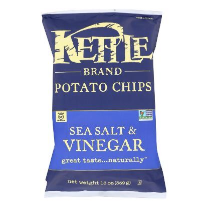 Kettle Brand Potato Chips - Sea Salt and Vinegar - Case of 10 - 13 oz.