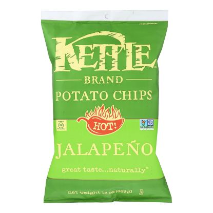 Kettle Brand Potato Chips - Jalapeno - Case of 10 - 13 oz.