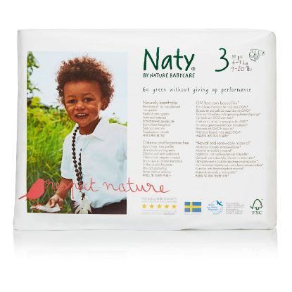Naty - Baby Diaper Size 3 16-28lb - Case of 4 - 31 CT