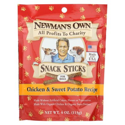 Newman's Own Organics Snacks Sticks - Chicken and Potato - Case of 12 - 4 oz.