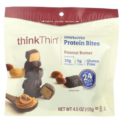 Think Products Protein Bites - Peanut Butter - Case of 6 - 4.5 oz.