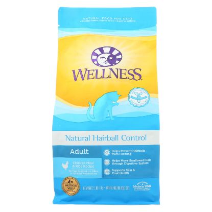 Wellness Pet Products Cat Food - Chicken Meal and Rice Recipe - Case of 6 - 2 lb.