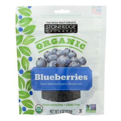 Stoneridge Orchards Organic Dried Fruit - Blueberries - Case of 6 - 4 oz.