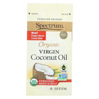 Spectrum Naturals Coconut Oil - Organic Virgin - Case of 6 - 0.5 oz.