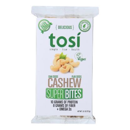 Tosi Health Superbites - Cashew - Case of 12 - 2.6 oz.