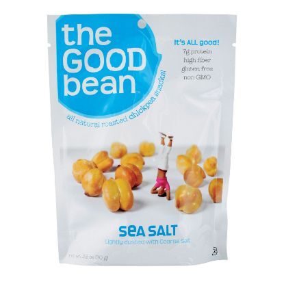 The Good Bean Crispy Crunchy Chickpea Snacks - Sea Salt - Case of 12 - 2.5 oz.