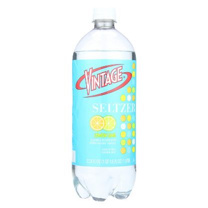 Vintage Seltzer Water - Lemon and Lime - Case of 12 - 33.8 Fl oz.